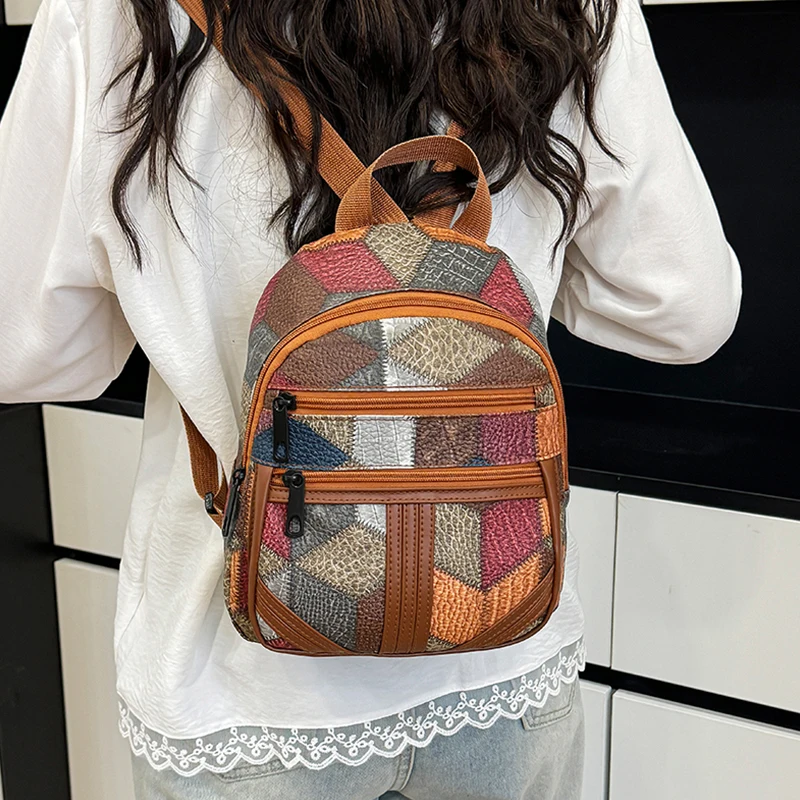 Style Women's Patchwork Backpa - Fashion Backpack Women ulasan dan harga