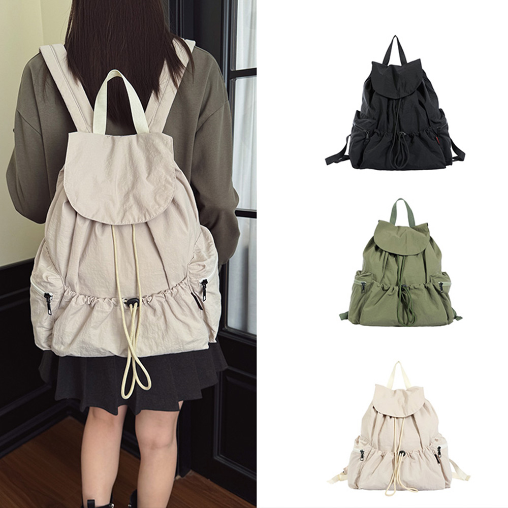 Drawstring Backpack Nylon Ruck - Canvas Backpack Casual ulasan dan harga