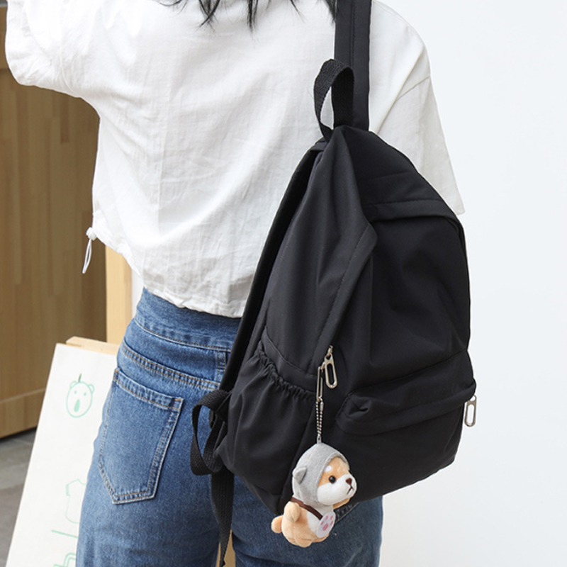 Women Solid Color Leisure Back - Canvas Backpack Casual ulasan dan harga